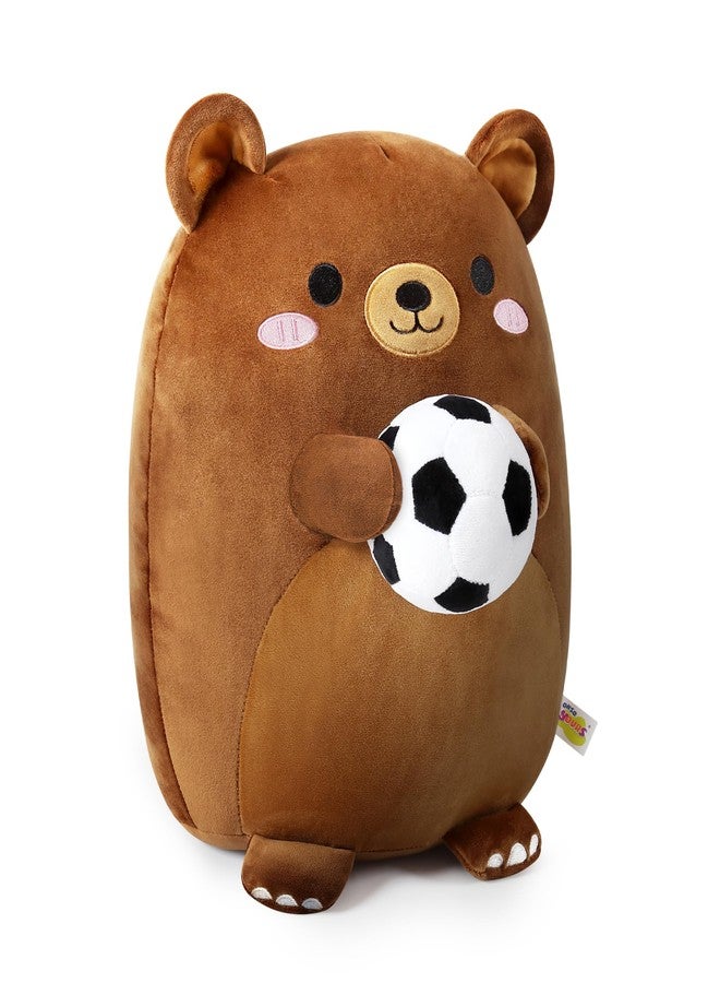 Onsoyours Original Bear Plush with Soccer Ball, Cute 12 inch Sport Brown Bear Stuffed Animal, Ultra Soft Collectible Hugging Gift Plush Toy - Image 1